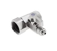 ECSiNG Vanne d'isolement en T 1/2" Femelle et 1/2" Mâle et 1/4" Tube Connecteur Rapide Robinet d'arrêt Sphérique Adaptateur d'eau d'alimentation pour Kits de Filtration d'eau Potable sous Éviers
