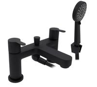 Ecstasy Mitigeur bain/douche en laiton massif avec double commande et kit de douche Noir