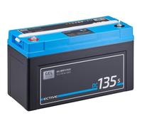ECTIVE 12V 135Ah GEL batterie decharge lente Deep Cycle DC135S avec écran LCD/ marine, moteur electrique bateau, camping ca