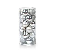 Ectkuee 24Pcs Boules de Noël décoration Ornements pour Arbre de Noël Boule, Gris, 6cm