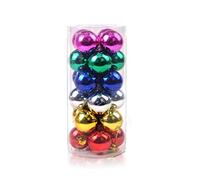 Ectkuee 24Pcs Boules de Noël décoration Ornements pour Arbre de Noël Boule, Multicolore, 4cm