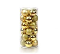 Ectkuee 24Pcs Boules de Noël décoration Ornements pour Arbre de Noël Boule, Or, 6cm