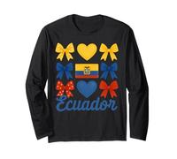Ecuador Girl Coquette Bow Hispanic Heritage Manche Longue