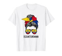 Ecuatoriana Girl Ecuadorian Heritage Ecuador Flag T-Shirt