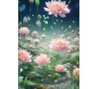 ECUCU 5D DIY Diamond Art Painting Kit Complet, Belles fleurs fantastiques,D Diamant Peinture Broderie Point de Croix Diamond Art Painting Kits pour Maison Bureau Décoration