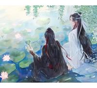 ECUCU Diamond Painting, Série de personnages de dessins animés Mo Dao Zu Shi, K, Peinture Diamant 5D, Kit de Peinture Diamant, Broderie Diamant Kit Complet Décoration Murale d'intérieur