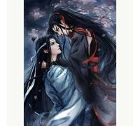 ECUCU DIY 5D Diamant Numérique Peinture Kit, Personnages de dessins animés Mo Dao Zu Shi,E, Cristal Strass Broderie Point De Croix Artisanat Toile Décoration Murale