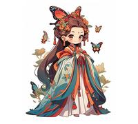 ECUCU DIY Kit Broderie Point de Croix, Modèle de dessin animé mignon petite fille, 40 * 50 cm, Point de Croix Kit de Broderie Imprimé 11CT DIY Kit Broderie Point De Croix