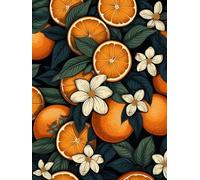 ECUCU Kits de peinture diamant 5D pour adultes, Fruit de citron jaune, J, grande perceuse ronde complète Arts Peinture par numéro Kits Kits de peinture diamant pour décoration murale