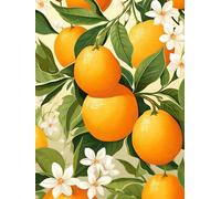 ECUCU Kits de Point de Croix Estampé Bricolage Fruit de citron jaune, H, 11CT Couture Gamme Complète de Kits de Démarrage de Broderie pré,Kit de Couture à la Main pour Adultes