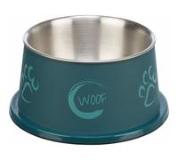 Ecuelle 0.9 litre ø 19 cm acier inox plastique couleur aléatoire pour chiens à