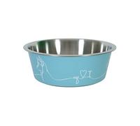 Ecuelle antidérapante bleue pour chiens Love dog 1200 ml