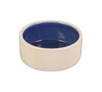 Trixie Bol en céramique, crème/Bleu, 0,35 l/ø 12 cm