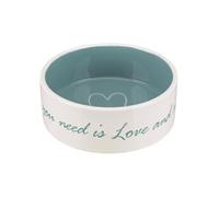 Trixie Écuelle Céramique Pet's Home pour Chien/Chat 0.8 L 16 cm Crème/Bleu Clair 1 Unité