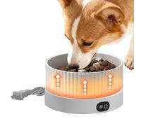 Écuelle d'eau Chauffante pour Chiens | 3 Niveaux de Température pour Animaux | Mangeoire Intelligente Tempérée pour Chiots - pour Balcon Appartement Intérieur Extérieur Hiver Maison Voyage