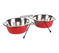 Ecuelle duo ø 21 cm, 1600 ml avec support Arjun, L, pour chien