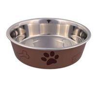 Trixie Bol en acier inoxydable avec revêtement en plastique, diamètre 17 cm