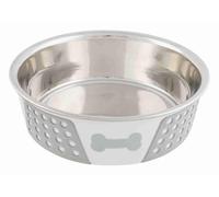 Ecuelle En Acier Inox Avec Silicone - 1,4 L/Ø 21 Cm, Blanc/Gris