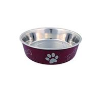 Trixie Écuelle pour chien acier inox enduit plastique extérieur 1,4 l / 21 cm