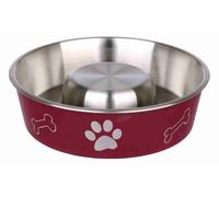 Ecuelle En Acier Inox Slow Feed, Revêtement Plast. - 1,4 L/Ø 21 Cm