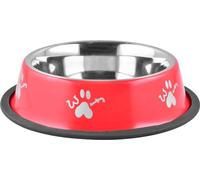 Ecuelle, gamelle, pour chien, chat, ronde, inox, rouge, 2000 ml, 33 cm, Magic Home