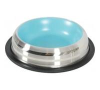 Zolux Merenda Ecuelle Antidérapante En Acier Inoxydable Pour Chien Bleu 225 Ml Diamètre 15,3 Cm