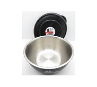 Flamingo Gamelle pour la Nourriture et l'eau avec Couvercle Kena Noir/Argent L 1250ml - avec Un Joli Motif et Couvercle synthétique Amovible