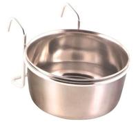 Trixie Écuelle inox avec support – 300 ml Ø9 cm – pour perroquet et perruche