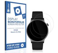 Ecultor 2x film de protection 3D compatible avec OOQE Watch CS PRO, flexible, couverture de l'écran à 100%, Fingerprint-ID compatible, film de protection d'écran