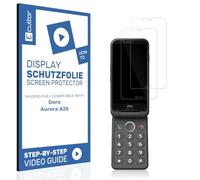 Ecultor 2x film de protection 3D matte compatible avec Doro Aurora A20, flexible, couverture de l'écran à 100%, Fingerprint-ID compatible, protection d'écran