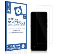 Ecultor 2x film de protection 3D matte compatible avec Motorola Razr 60 Innenseite, flexible, couverture de l'écran à 100%, Fingerprint-ID compatible, protection d'écran
