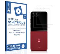 Ecultor 2x film de protection 3D matte compatible avec Motorola Razr 60 Ultra Aussen-Display, flexible, couverture de l'écran à 100%, Fingerprint-ID compatible, protection d'écran