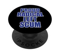 Écume Gauche radicale fière PopSockets PopGrip Adhésif