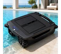 Écumeur de Piscine robotique à énergie Solaire | Panier à débris de grande capacité de 3,4 L, avec deux modes de charge, robot automatique à énergie solaire sans fil