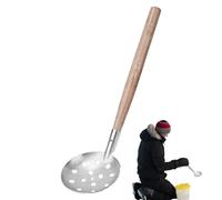 Écumoir pour pêche sur glace - louche avec poignée longue portable, grand trou sans plier, écumoire pour enlever la glace - pour adultes passionnés débutants et professionnels