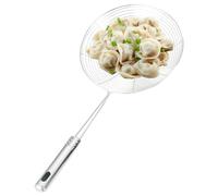 Écumoire à frire - Louche en fil de fer de 15 cm, outil de cuisson à long manche, gadget de cuisine à suspendre, passoire à huile et alimentaire | Écumoire en acier inoxydable durable pour nouilles