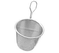 Écumoire à Friture en Acier Inoxydable, Panier Microperforé pour Nouilles | Poignée Courte, Usage la Cuisine et Friture, Rinçage Facile, pour Spaghetti, Raviolis, Hot Pot