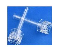 Écumoire d'aquarium en acrylique, tuyau de nénuphar, surface rotative, entrée, sortie, filtre for plantes d'eau, nettoyage, accessoires for aquarium 12/14/16/20 mm, transparent/blanc(Clear,20MM)