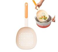 Écumoire de cuisine - Passoire pour blanchir les aliments tranchants, écumoir de grande capacité et protection anti-brûlure | Cuillère à fente portable avec long manche, cuillère à passoire suspendue