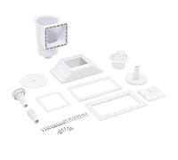 vidaXL Écumoire de piscine à large ouverture 11 pcs 34,3x25x30,5 cm Blanc