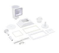vidaXL Écumoire de piscine à large ouverture 11 pcs 34,3x25x30,5 cm Blanc
