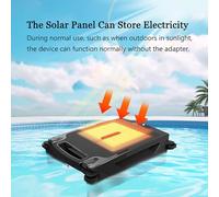 Écumoire de Piscine Solaire, Robot de piscines à Batterie, Robot Nettoyeur de piscines continu, aspirateur de Piscine sans Fil avec Escalade Murale, Planification d'itinéraire Intelligente