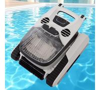 Écumoire électrique pour piscine - Nettoyeur sans fil avec panier filtrant double couche, planification intelligente de l'itinéraire, marches d'escalade à 90° pour un retrait efficace des débris