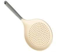 Écumoire en silicone pour cuisine conçue pour une utilisation à haute température tout en égouttant les pâtes et autres aliments chauds (gris)