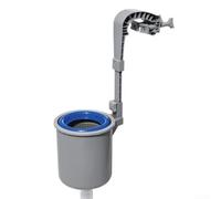 Écumoire murale de piscine pour enlever les débris de surface, tête réglable, outil de nettoyage automatique pour feuilles et saletés, pièce d'aspirateur de piscine en plastique, bleu