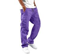 ECUNGWUA Pantalon Cargo Homme Pantalon Treillis Printemps Automne Outdoor | Cordon de Serrage Taille Elastique Multi Poches Leger Coupe Droit Coton Casual Militaire Travail