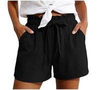 ECUNGWUA Short Femme Été Nouveau Shorts Légers Confortables Coupe Regular Simple pour Promenades Shopping Déplacements Quotidiens Culotte Casual Urbaine (XL)