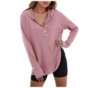 ECUNGWUA Sweatshirt à Capuche Femme Sport Doublure Douce avec Poches Pull de Jogging pour Course Pied Entrainement Randonnee Gym Casual Chaud Douillet Texture Souple Extensible Sweatshirthirt (L)