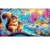 Écureuil 1000 pièces Papier recyclé Puzzle Extremement Difficile Jeux éducatifs pour Toute la Famille Cadeau pour Femmes et Hommes 70x50cm/1000pcs