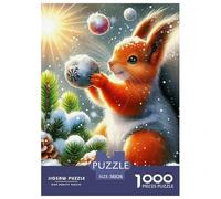 écureuil 1000 Pièces Puzzle Animaux pour Adultes Enfants, Parfait pour Les Amateurs De Puzzles, Cadeau, Jouet pour Enfant, Jeux Éducatif, Qualité Premium 38x26cm/1000pcs